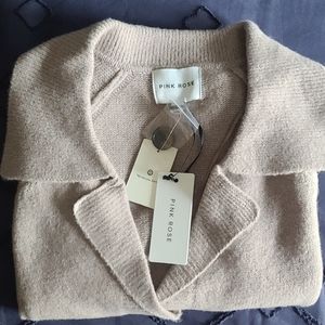 NWT Pink Rose | 3-Button Cardigan w/ Collar Size M